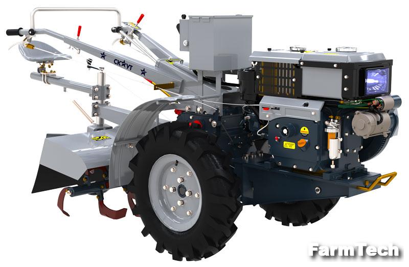 Мотоблок с почвофрезой и сиденьем СКАУТ 15 DE