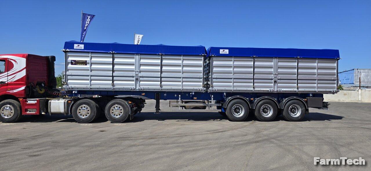 Полуприцеп самосвал с двумя самосвальными платформами для перевозки зерна и комбикорма Металлстрой64 – KZA-3-1