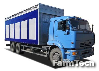 Птицевоз на базе КамАЗ-65117 с подъёмной гидравлической крышей Тонар-5742
