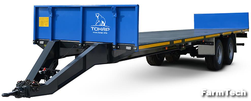 Прицеп для перевозки овощных контейнеров и цилиндрических тюков сена (соломы) Тонар ПТ-7