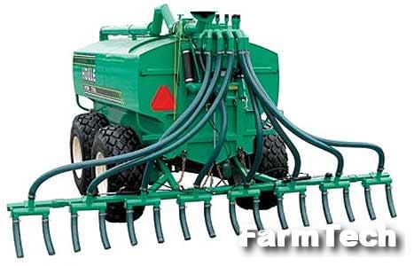 Устройство для разбрасывания жидких органических удобрений со шлангами GEA Houle