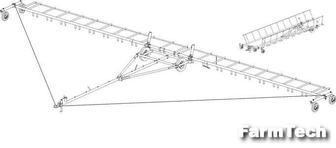 Сцепка бороновальная широкозахватная гидрофицированная Южный ветер СШГ-11