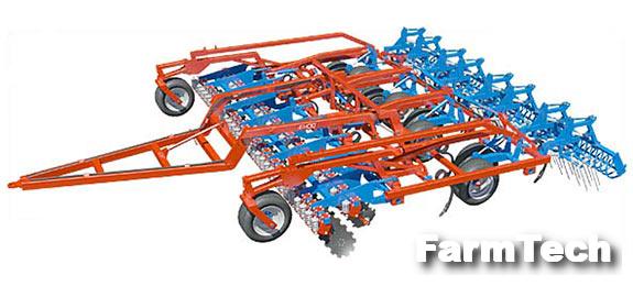 Культиватор многофункциональный тяжелый стерневой для безотвальной обработки почвы Агристо Агримакс ДЧ 800/36-64