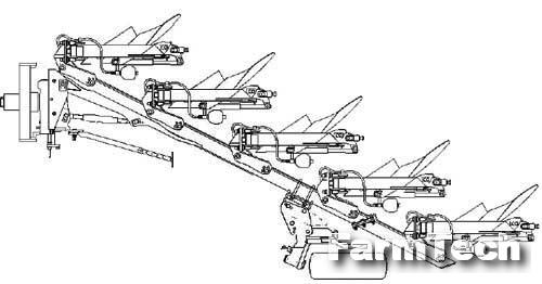 Плуг 3-5-ти корпусной навесной полнооборотный Rabe Albatros 110 MS