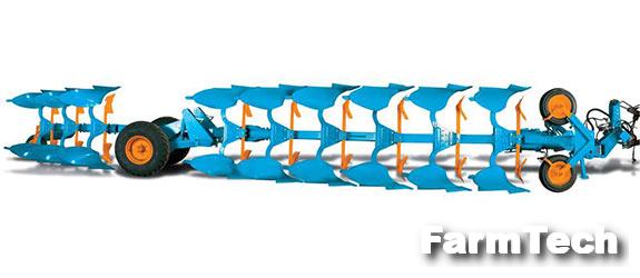 Плуг 8-9-ти корпусной полунавесной оборотный на тележке РусАгроМаш Агромаш ППО