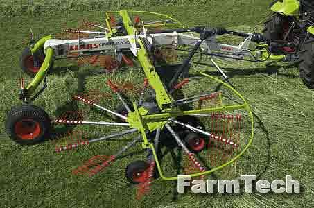 Валкоукладчик двухроторный с укладкой по центру Claas Liner 2700