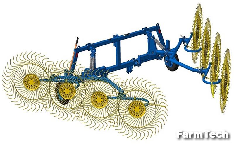 Грабли колёсно-пальцевые Кубаньжелдормаш «Диско»-8
