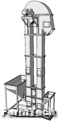 Нория тихоходная на ленте Агропромспецдеталь Н-2,5Т