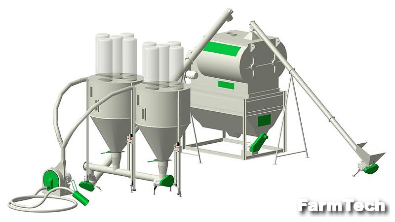 Комплекс приготовления рассыпного комбикорма высокой однородности КВО-2,5