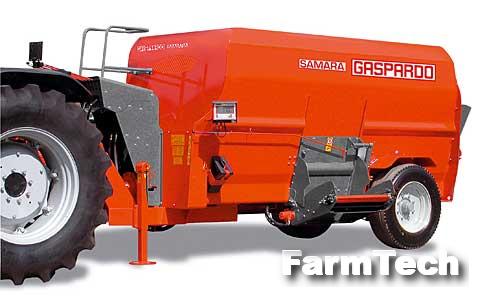 Миксер кормораздатчик прицепной с двумя горизонтальными шнеками Gaspardo Samara 7