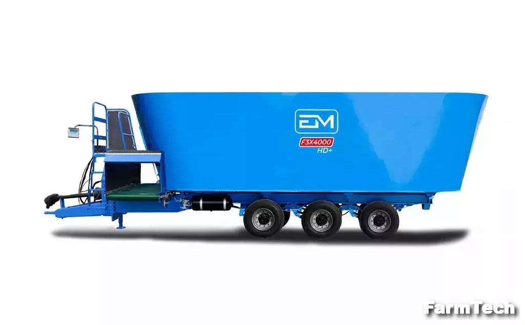 Смеситель-кормораздатчик вертикальный трёхшнековый RINO FXXX HD+ F3X 4000 HD+