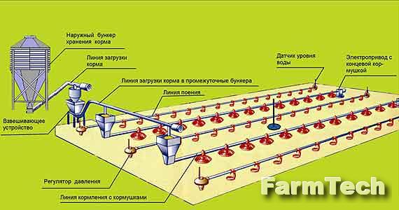 Оборудование для напольного выращивания бройлеров НЗСМ ОПБ
