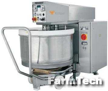 Машина тестомесильная с подкатной дешй со спиральным рабочим органом President 100