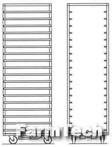Тележка для печи ротационной Rotor Basic Тележка Rotor Basic 4575 (протвень 400х600)